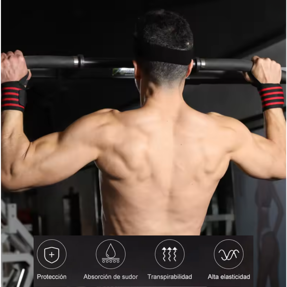 Par De Munequeras Deportivas Fitness Pesas Y Levantamiento-5