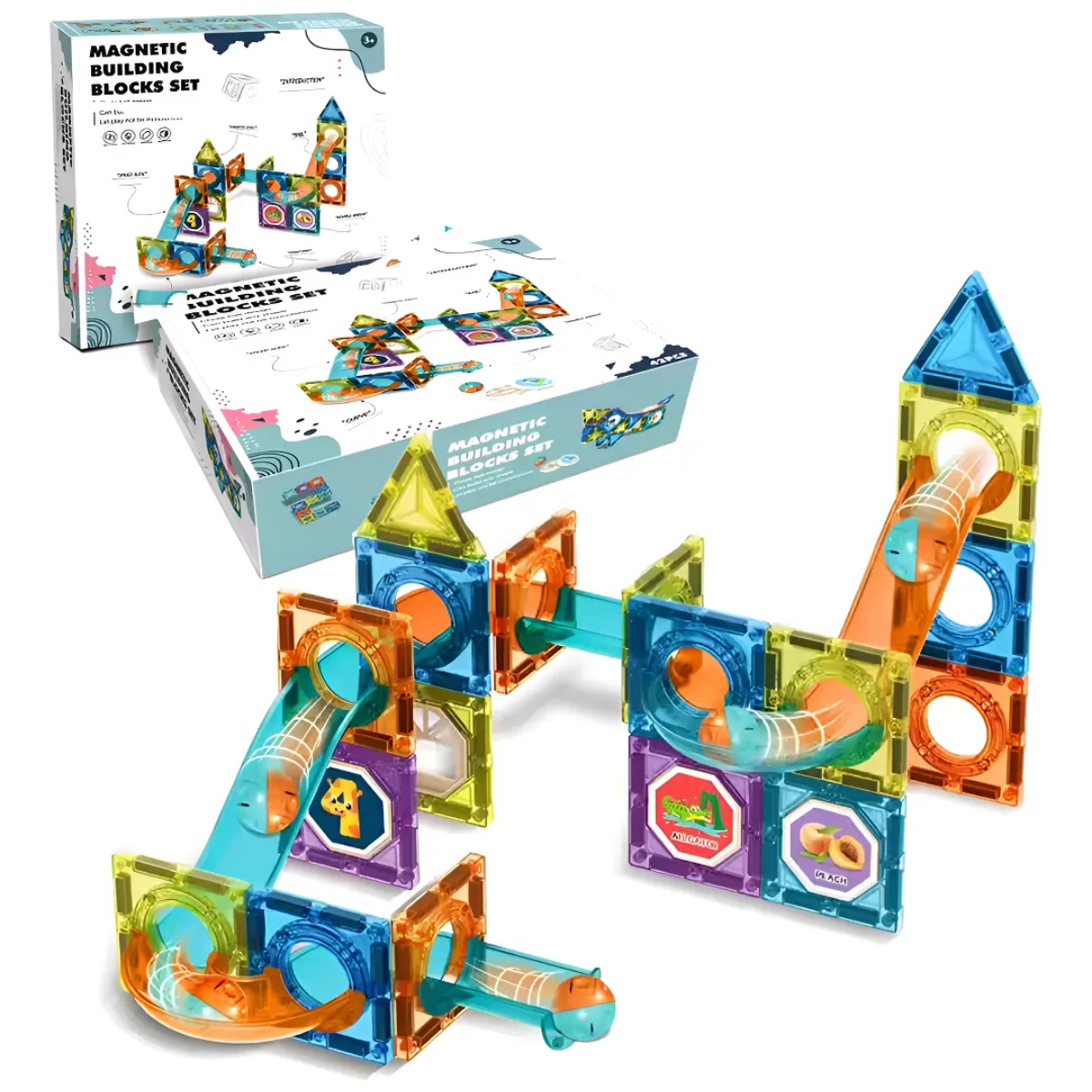 Set 42 Pcs Bloques Magneticos De Construccion +3A-5