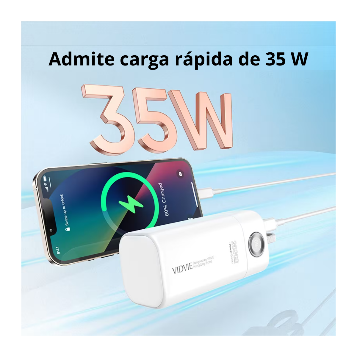 Cargador Portátil Powerbank Dual 20000mah Blanco-5