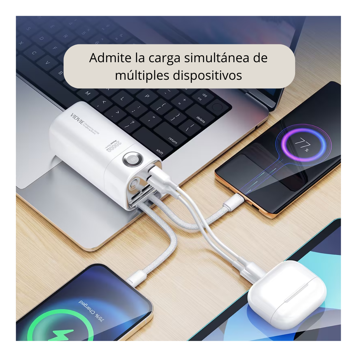 Cargador Portátil Powerbank Dual 20000mah Blanco-6