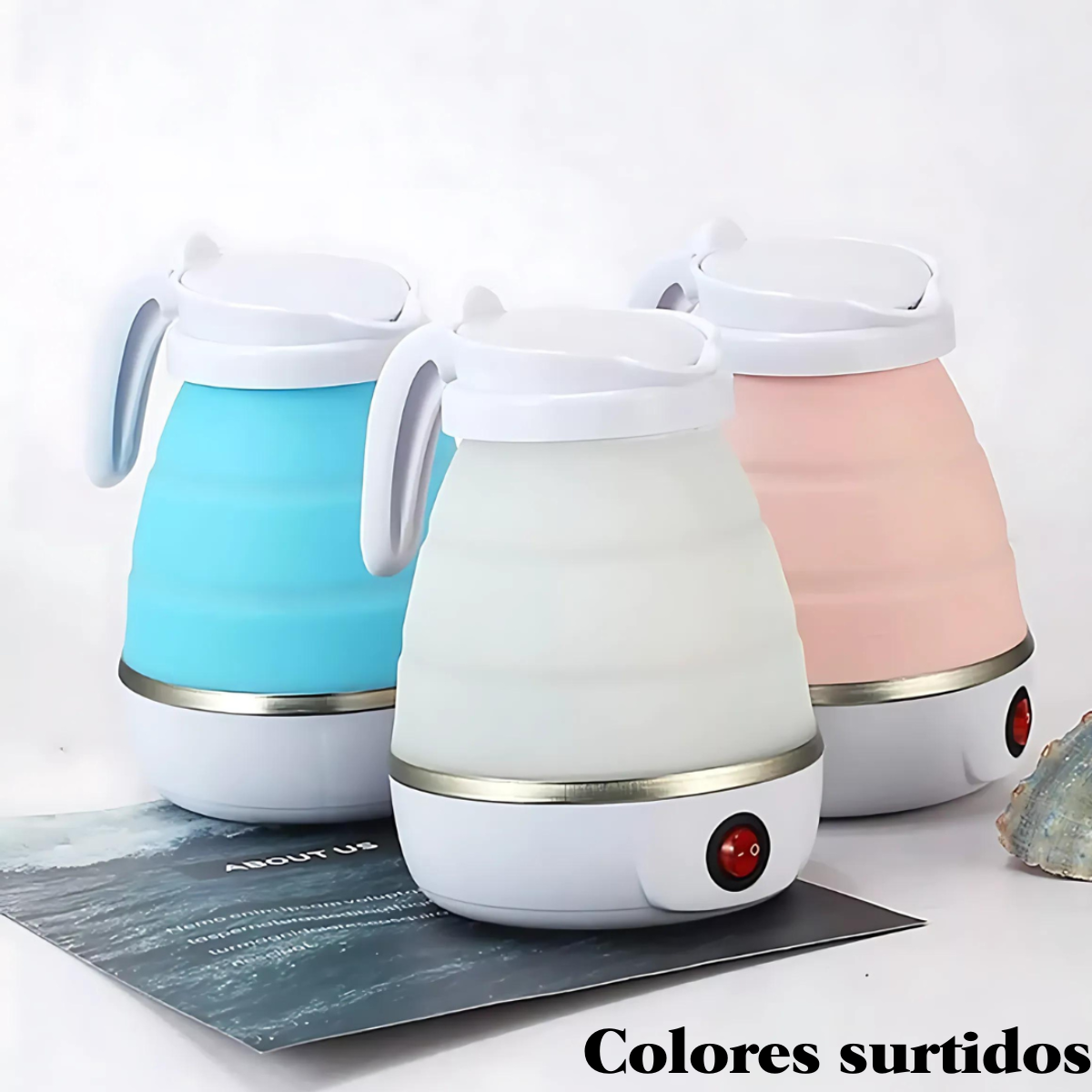 Mini Hervidor Portatil Plegable Recargable Camping-1