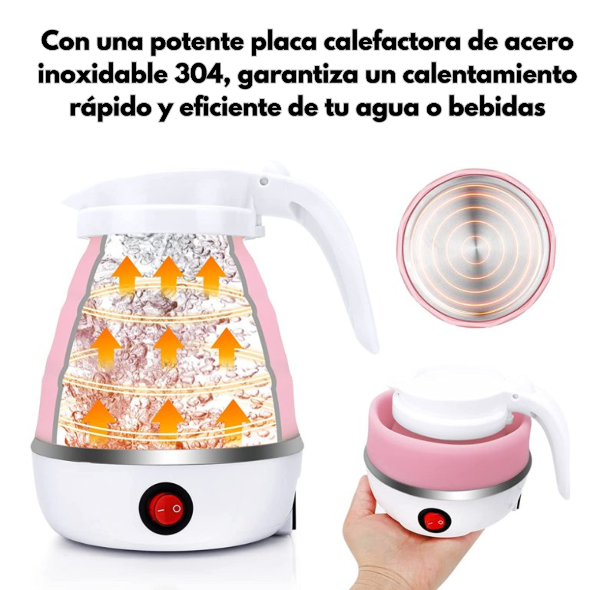 Mini Hervidor Portatil Plegable Recargable Camping-7