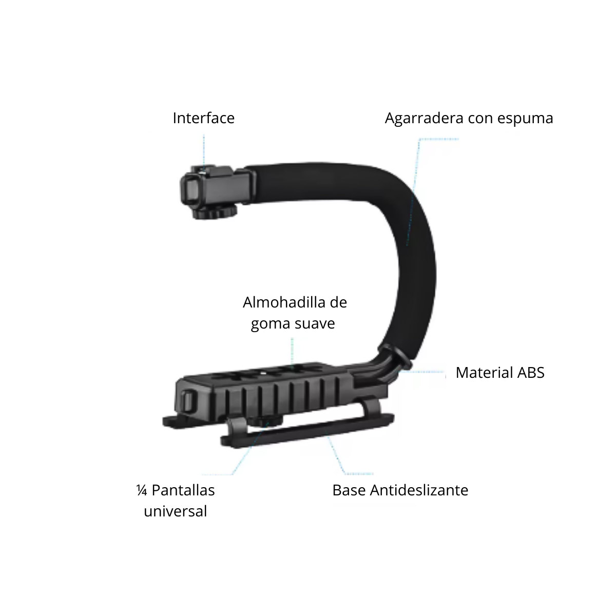 Kit Soporte Celular Cámara Fotos Video Microfono Luz Led-2