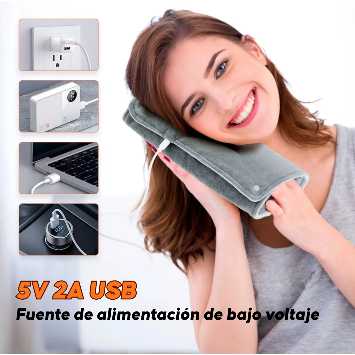 Almohadilla Termica Calor Electrica Usb Portatil Invierno-3