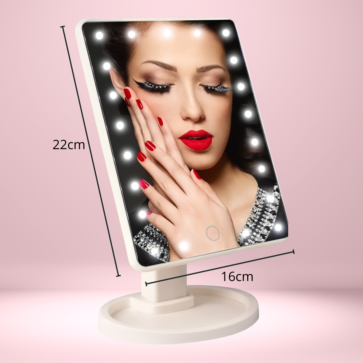 Espejo Luz Led Para Escritorio Vanity Maquillaje Ajustable-3