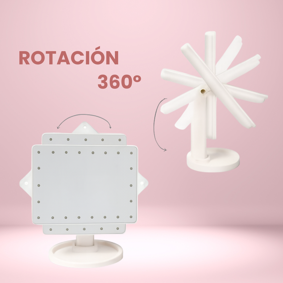 Espejo Luz Led Para Escritorio Vanity Maquillaje Ajustable-4
