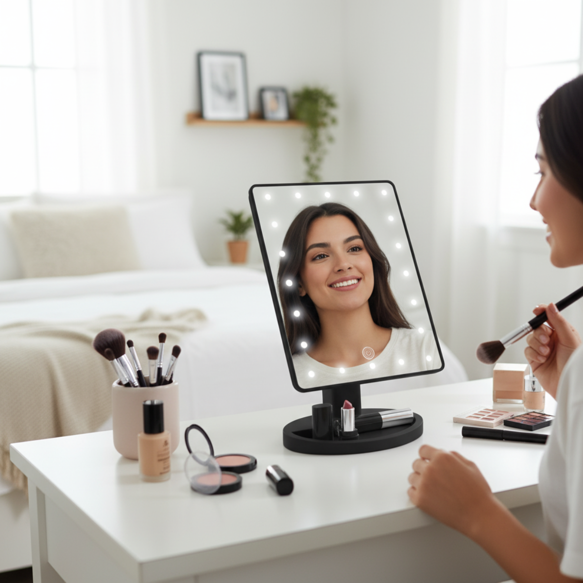 Espejo Luz Led Para Escritorio Vanity Maquillaje Ajustable-6