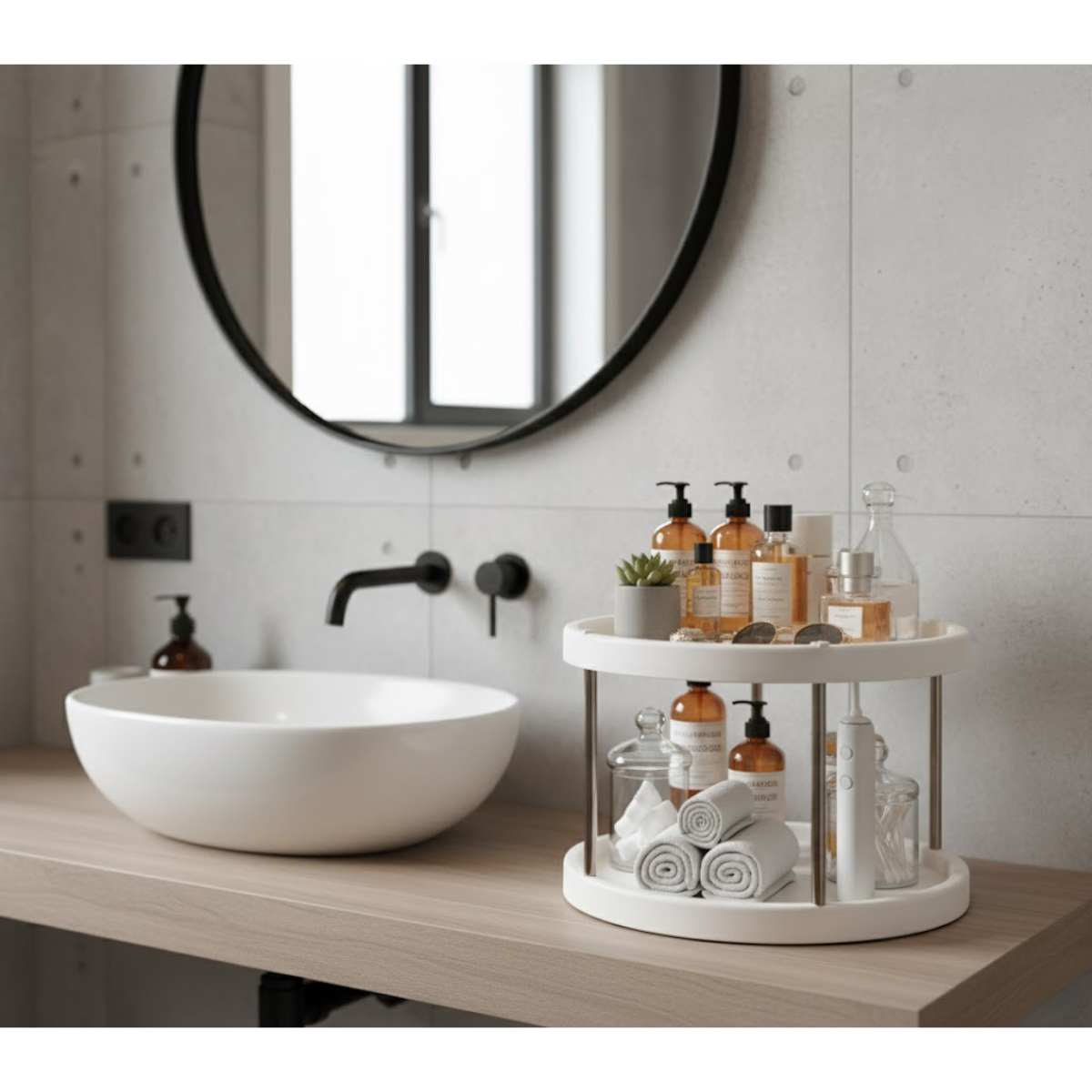 Organizador Giratorio Especies Cocina 2 Niveles Multiuso-3