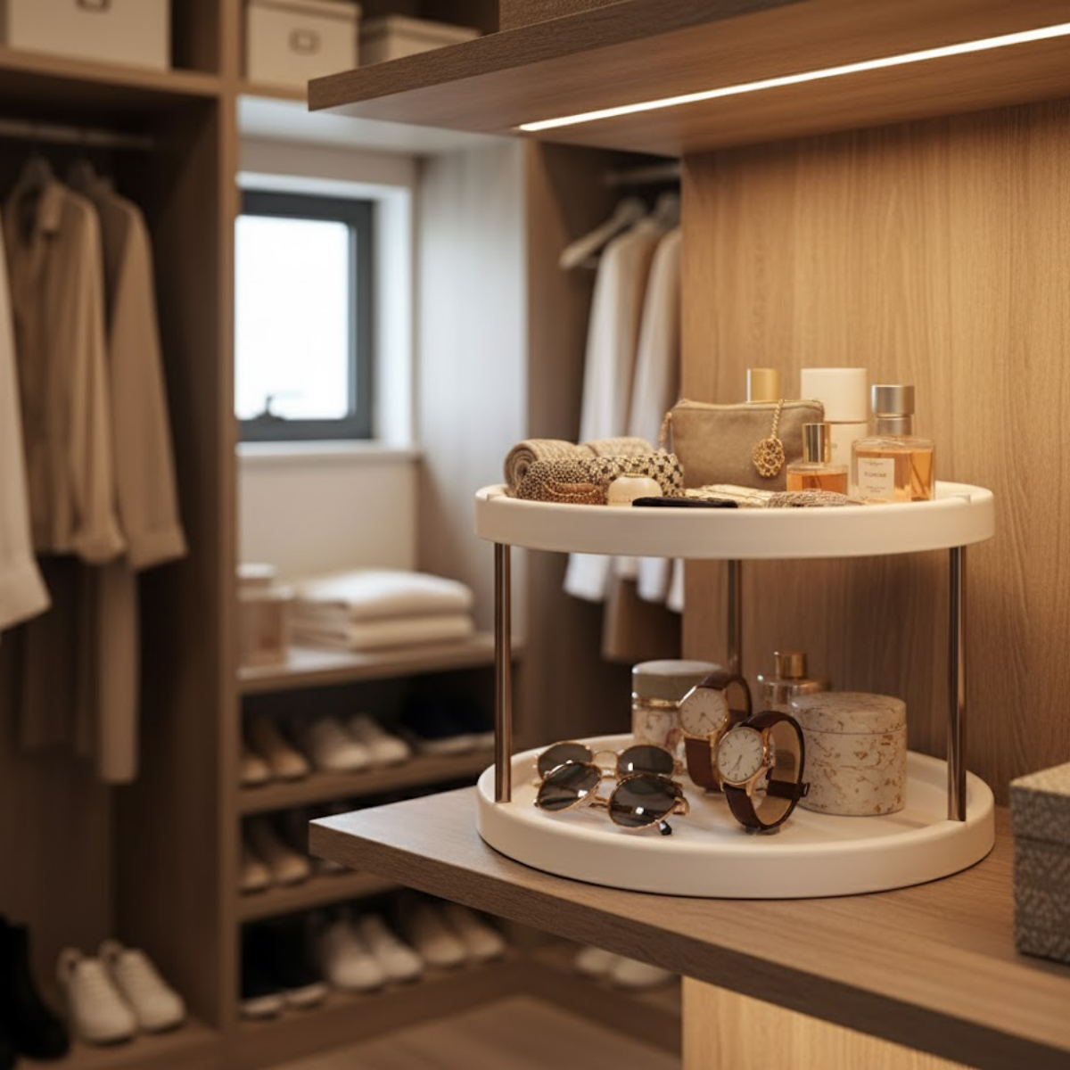 Organizador Giratorio Especies Cocina 2 Niveles Multiuso-5