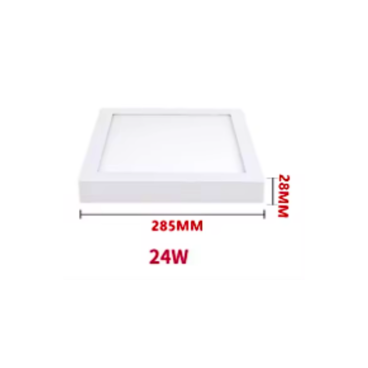 Lampara De Techo Sobrepuesto Blanco Cuadrado 24w Luz Fría-2