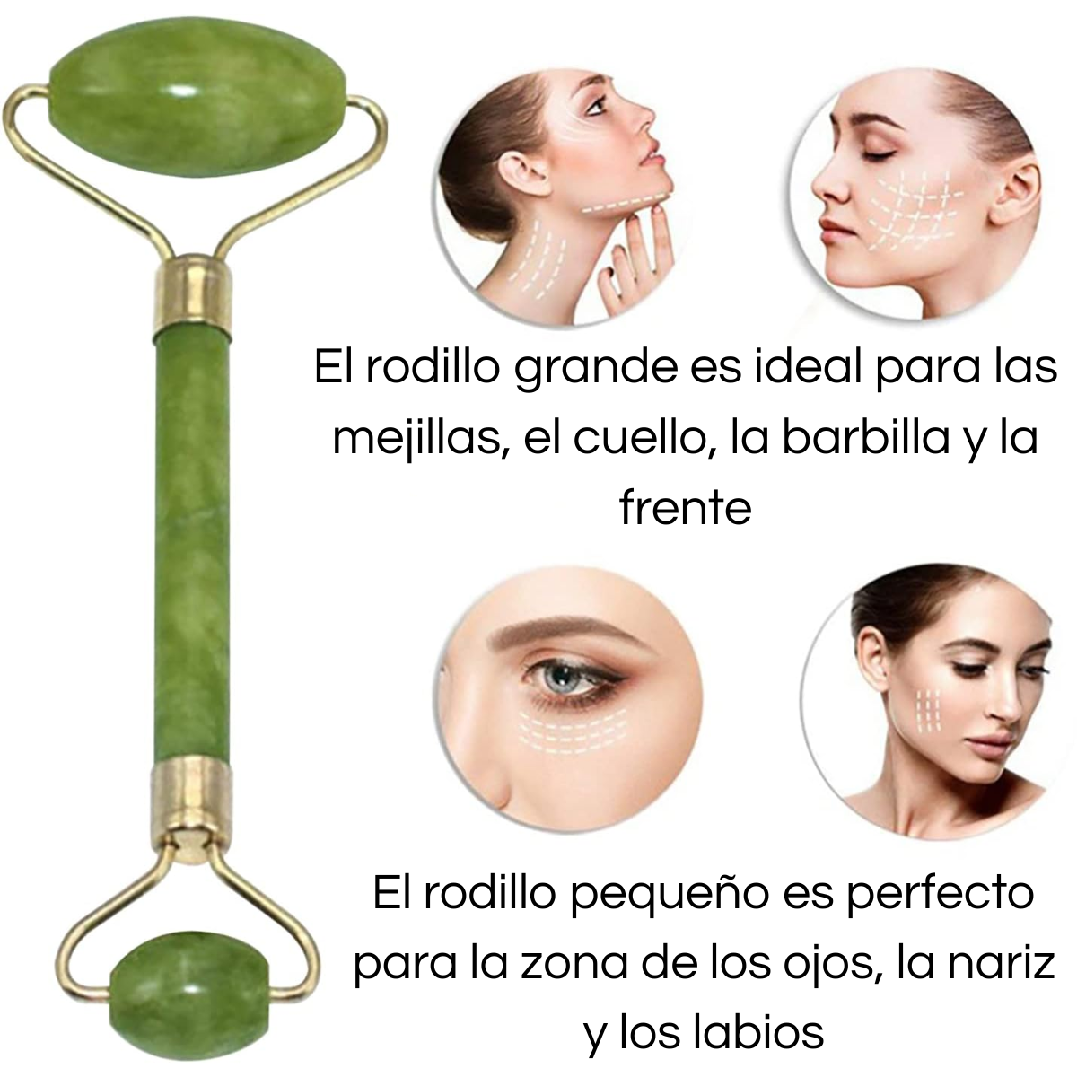 Set Rodillo Facial Jade Gua Sha Masaje Reafirmante Rostro-6