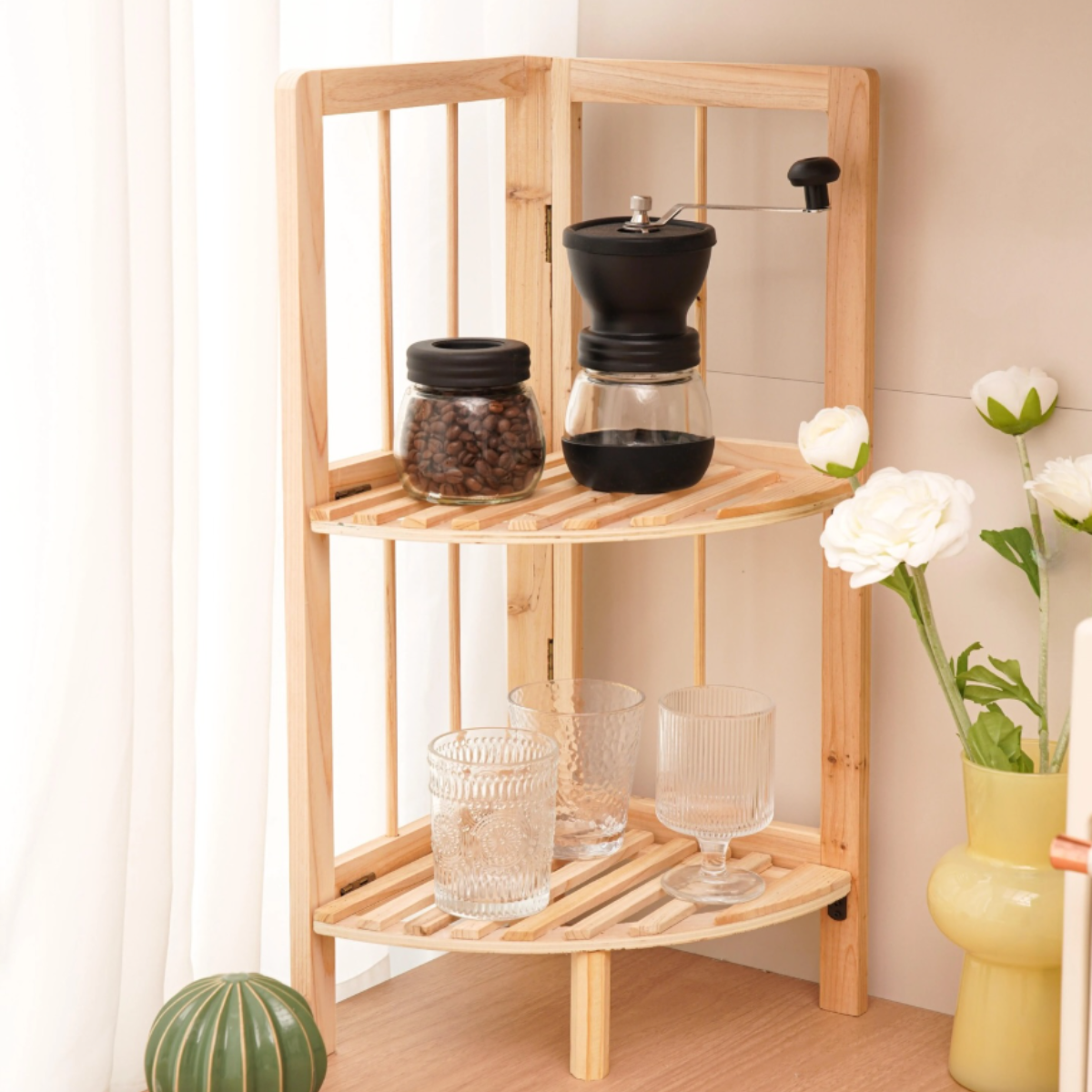 Estante Organizador De Madera Para Rincon Multiuso 2 Niveles-4