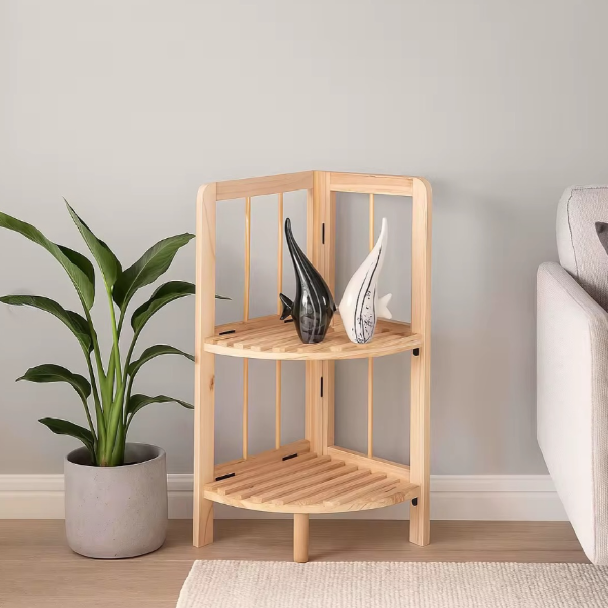 Estante Organizador De Madera Para Rincon Multiuso 2 Niveles-6