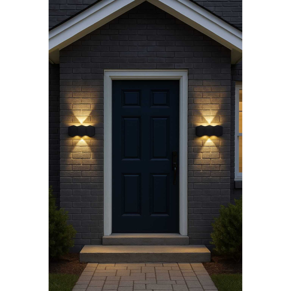 Lampara Aplique Foco Pared Negro Hogar Luz Calida-2