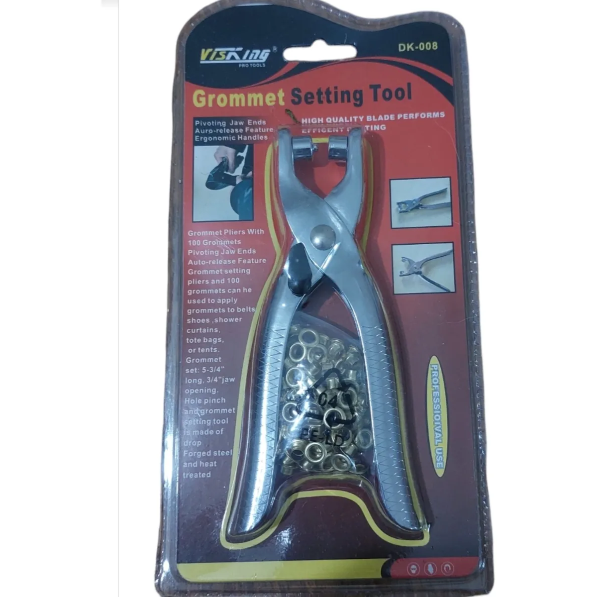 Ojaladora Manual Con Ojetes Pinza Para Ojalillos Cuero Tela-5