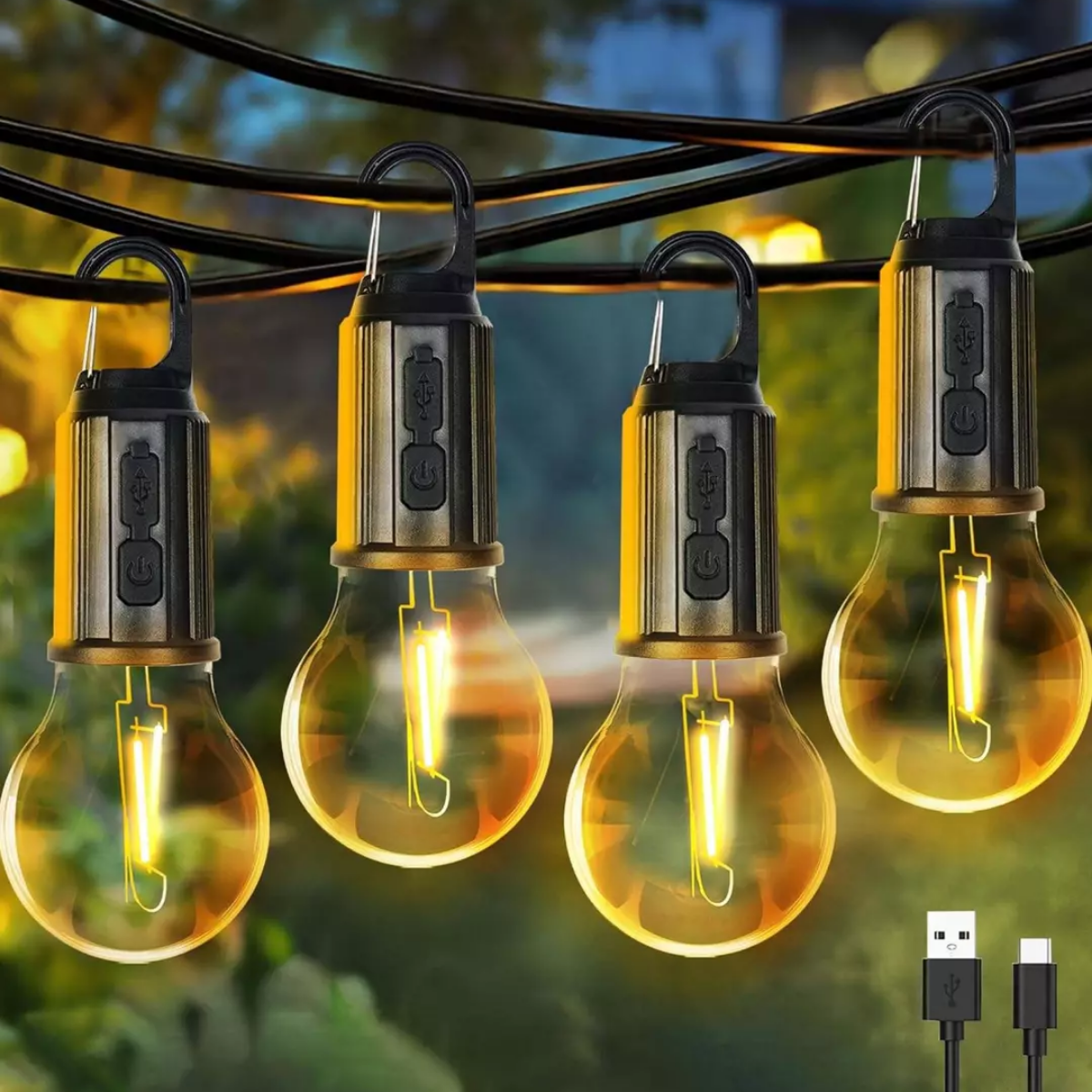 Ampolleta A Pila Para Emergencia O Camping Luz Cálida-5