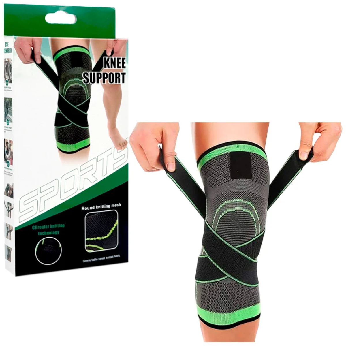Rodillera Deportiva Ajustable Con Soporte Y Compresion-6