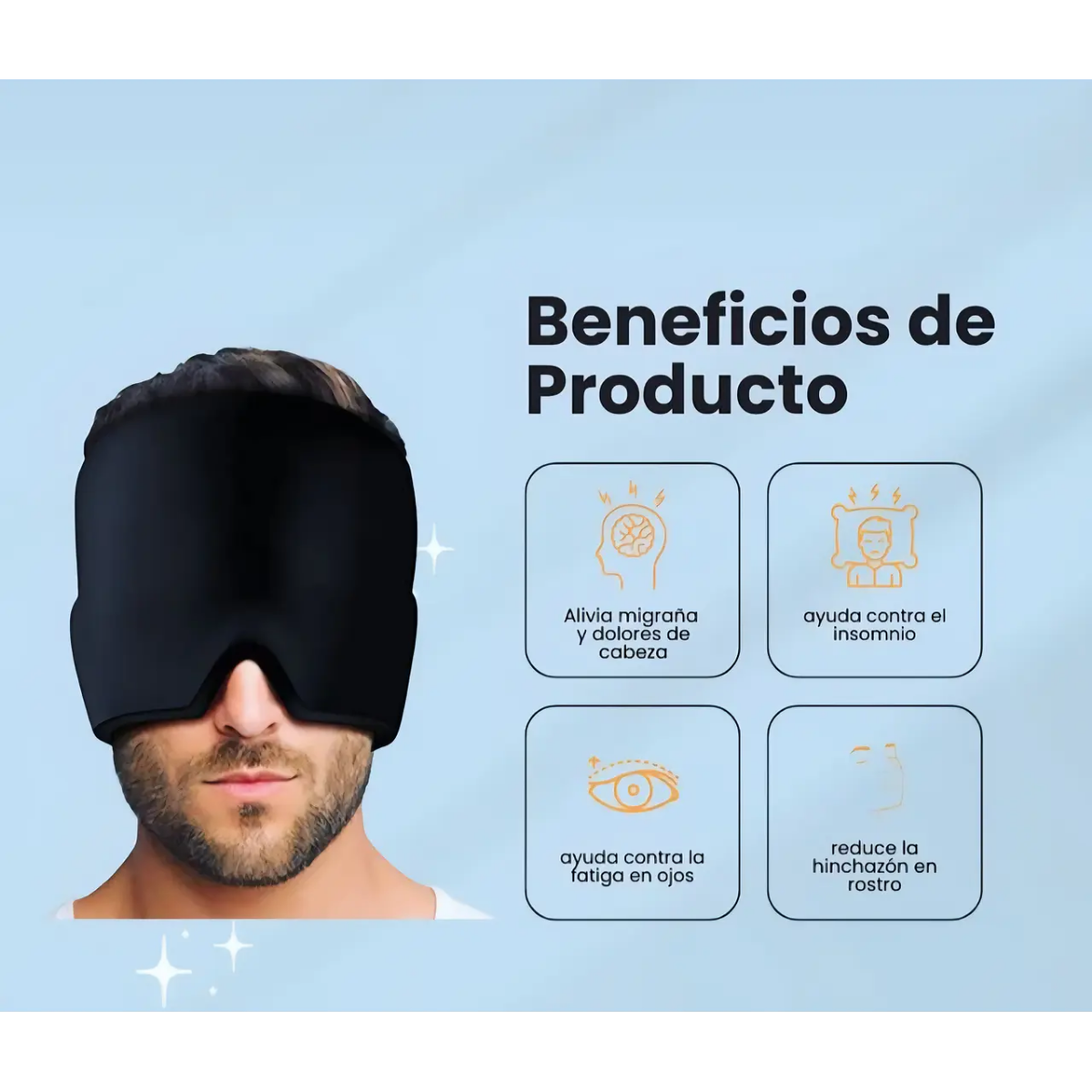 Gorro Gel Alivio Migra a Dolor Cabeza Compresa Frio Calor-5