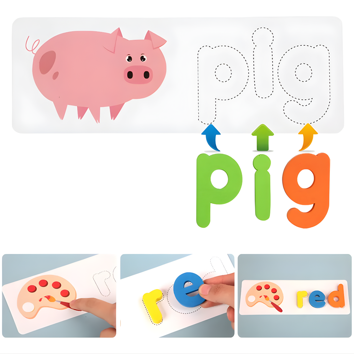 Juego Didactico Rompecabezas Madera Tarjetas Sensorial Bebe-2