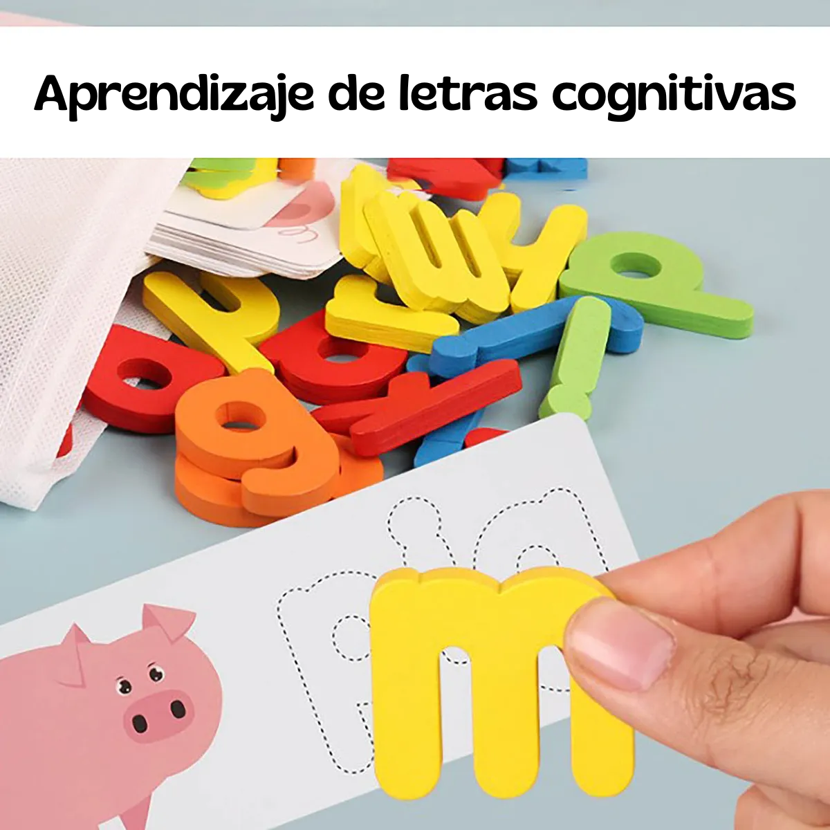 Juego Didactico Rompecabezas Madera Tarjetas Sensorial Bebe-3