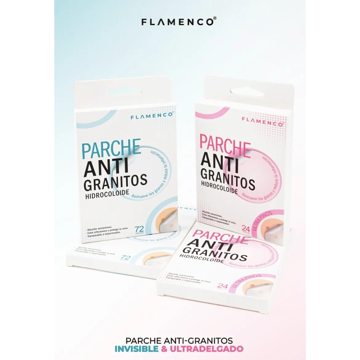 Parches Hidrocoloides Anti Granitos Flamenco Ultra finos 24u-5