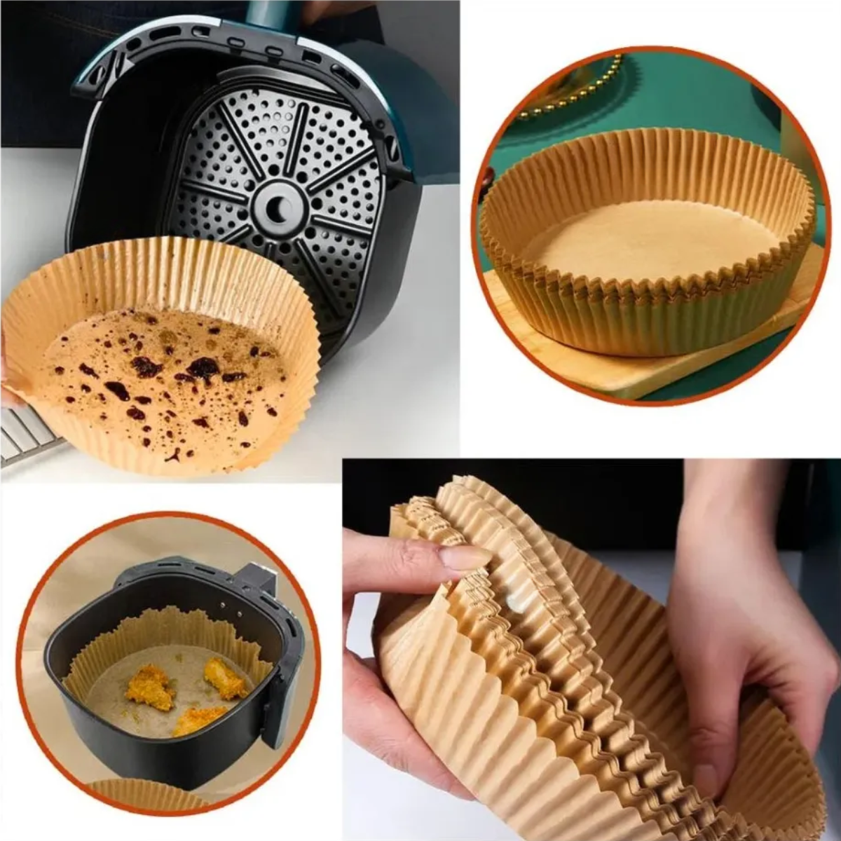 Pack 50 Papeles Protectores Desechables Freidora De Aire-3