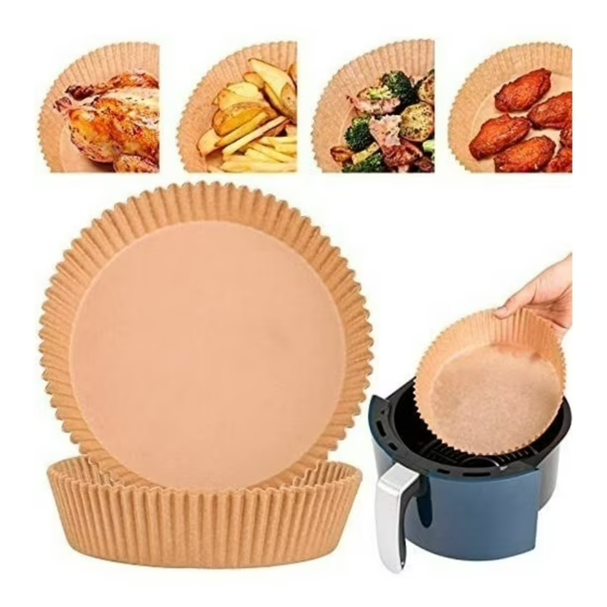 Pack 50 Papeles Protectores Desechables Freidora De Aire-6