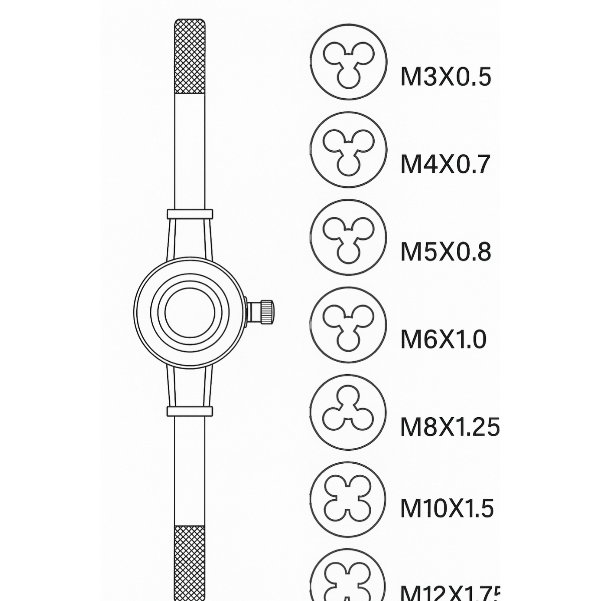 Set 8 Piezas De Troqueles Para Tornillos Y Varillas-6