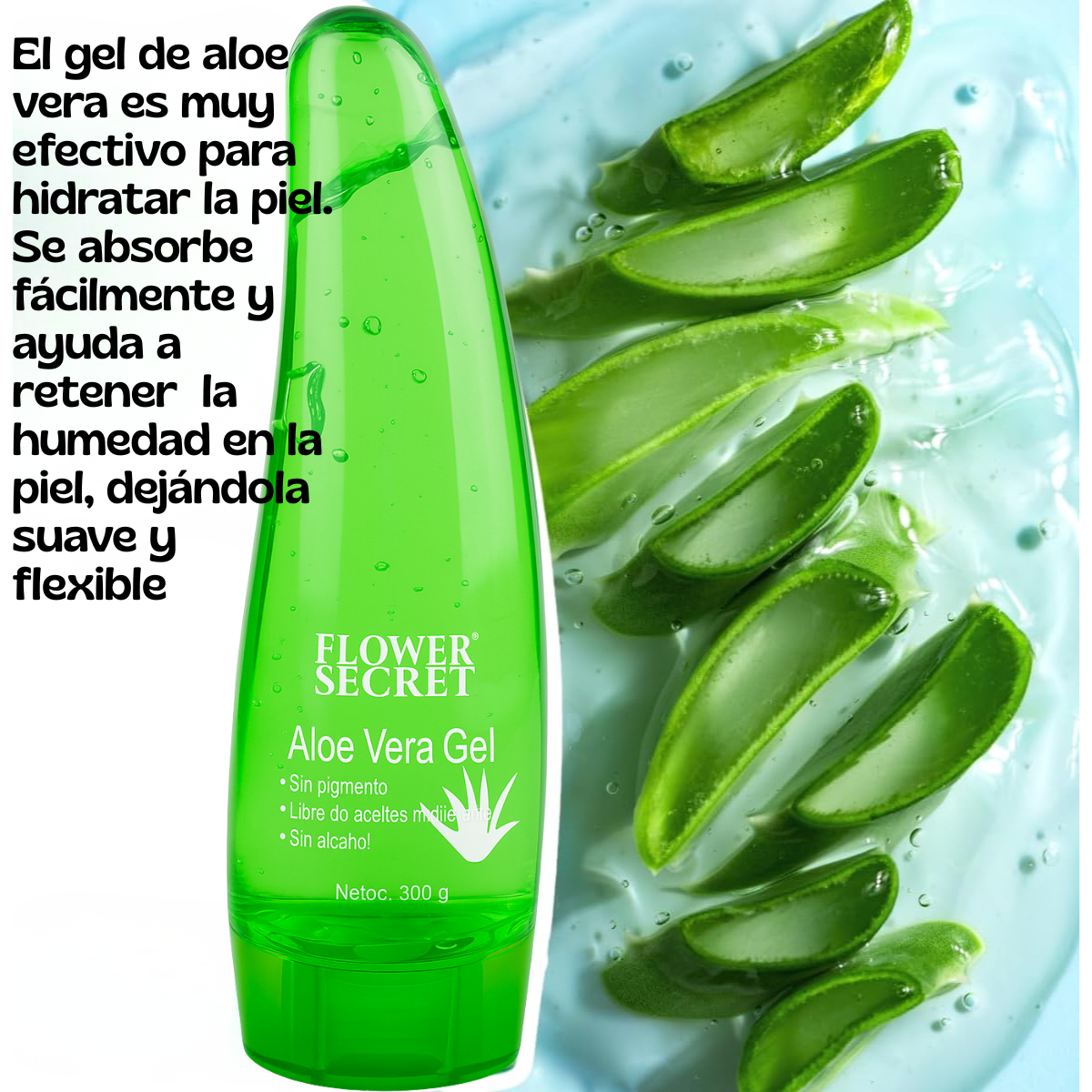 Gel Aloe Vera Hidratante Purificador 300ml Flower Secret-5