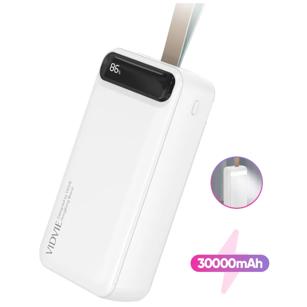 Cargador Portatil Powerbank 30000mah Linterna Led 22 5w-2