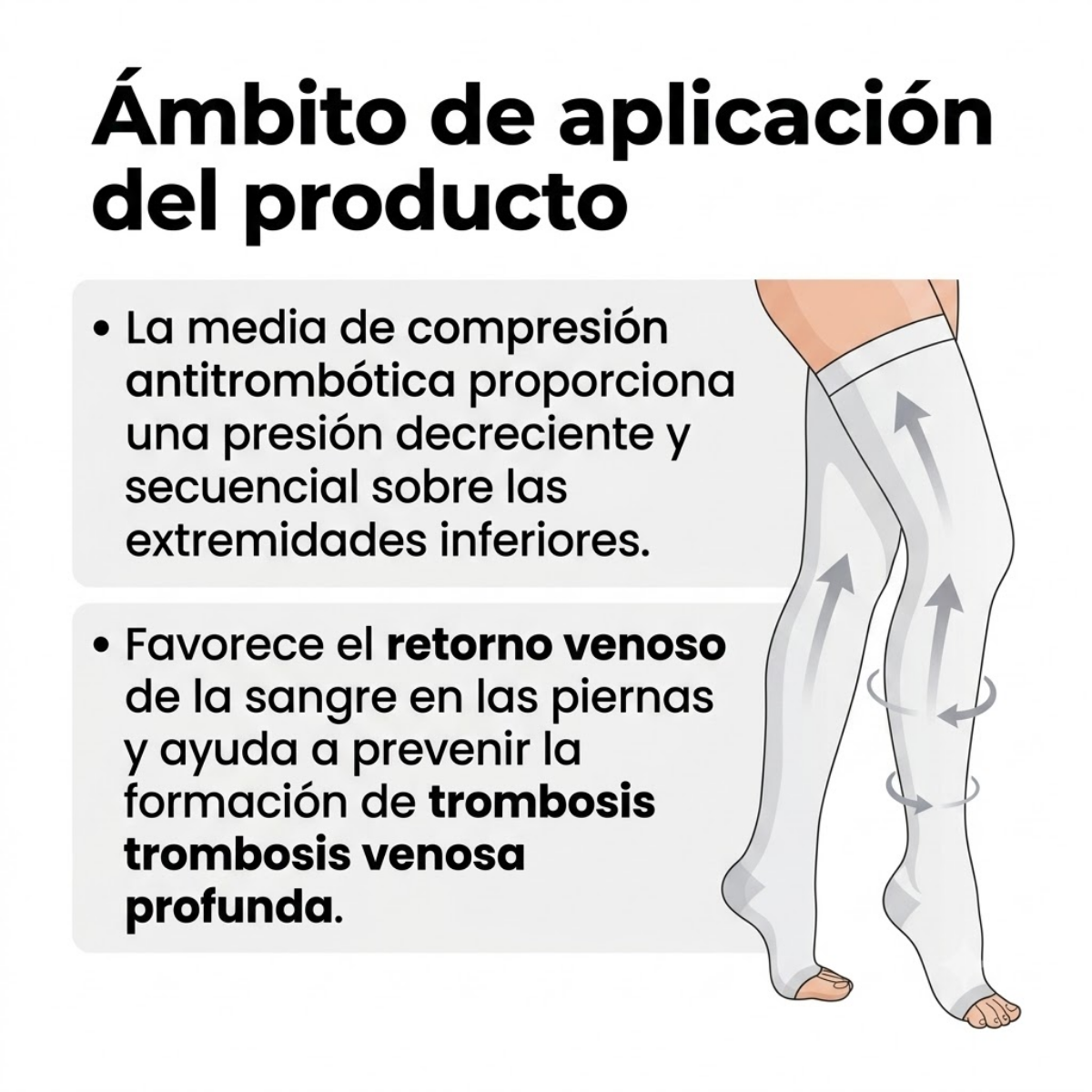 Medias Antiembolicas Compresion Trombosis Cirugia Talla M L XL-4