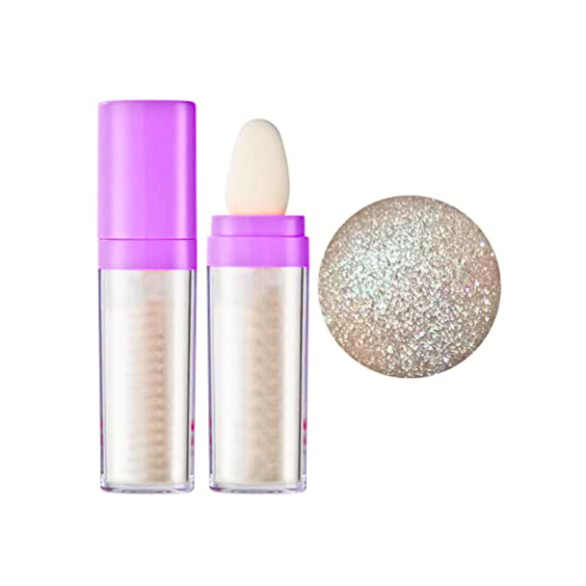 Pack 2 Iluminador Blanco/Rosa Polvo De Hadas Para Rostro Y Cuerpo-1