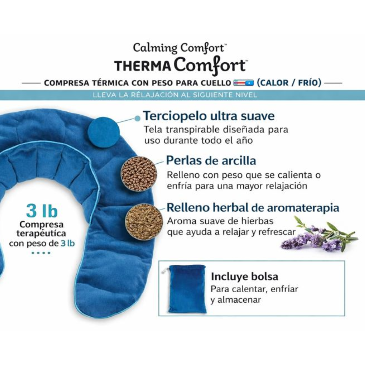 Compresa Termica Gel Para Cuello Hombros Terapia Frio Calor-3