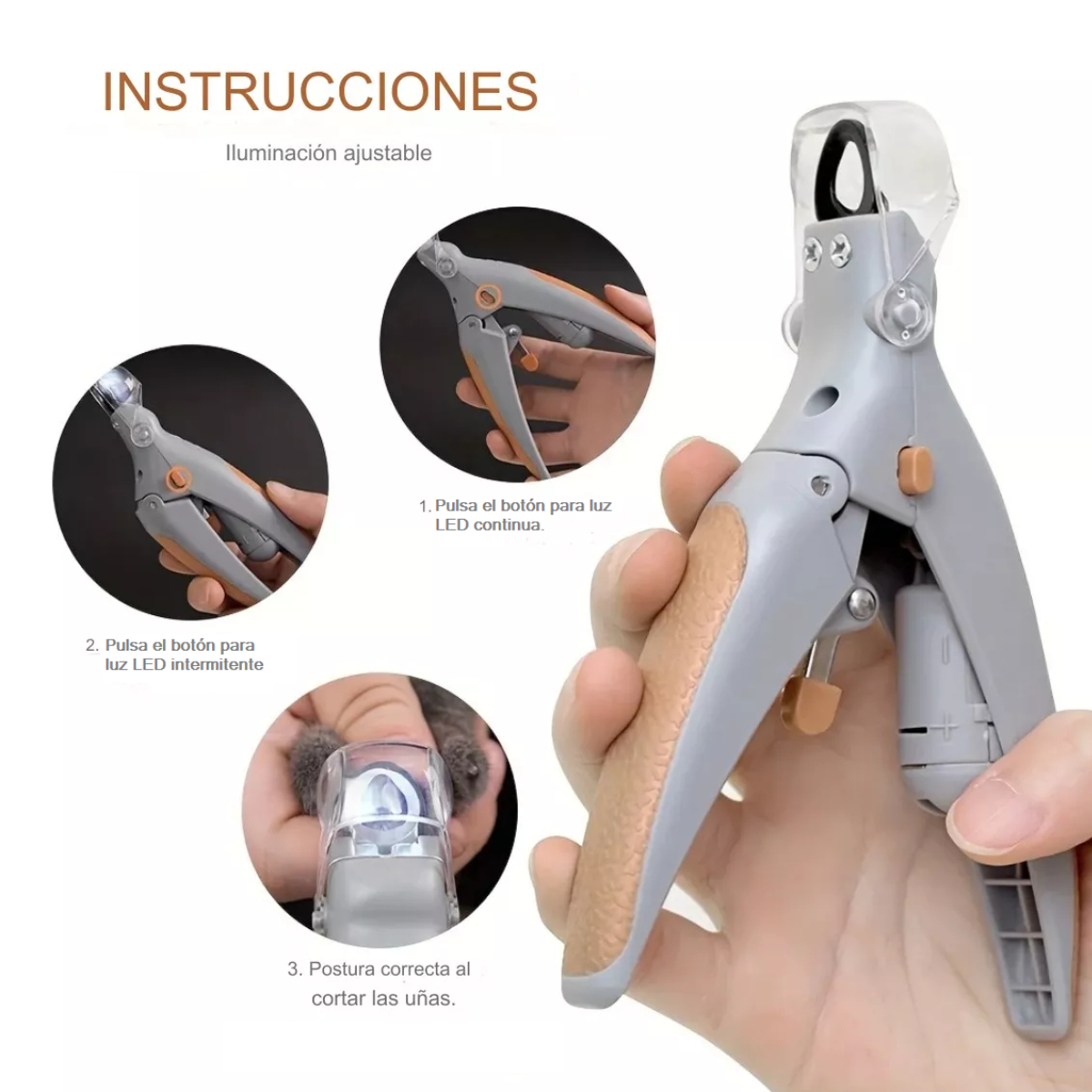 Corta U as Con Lupa Y Luz Para Perros Pet Comfy Profesional-2