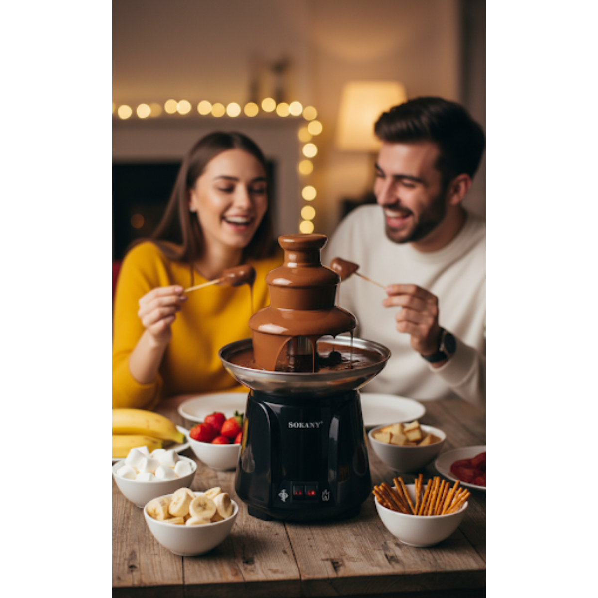 Fuente Cascada Fondue Chocolate 3 Niveles Acero Inoxidable-4