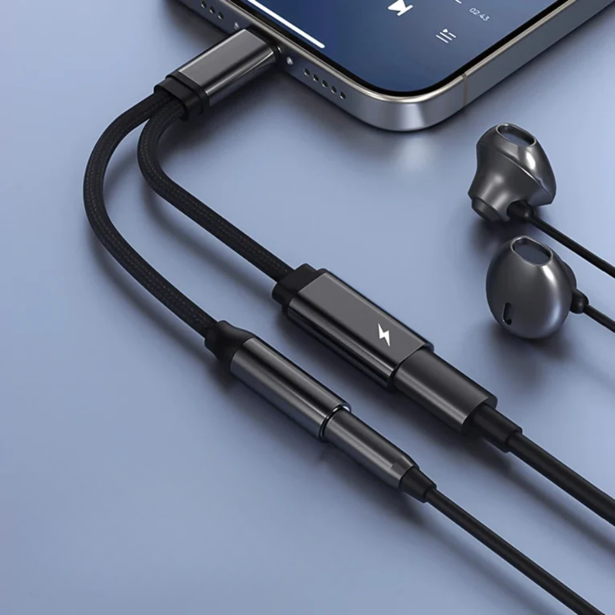 Adaptador Lightning A Aux Y Usb-c | Audio + Carga Simultánea-4