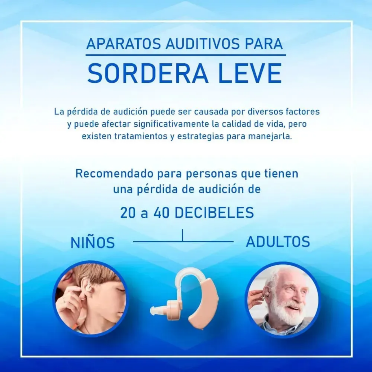 Amplificador Auditivo Recargable Cyber Sonic Aparato Oido-3