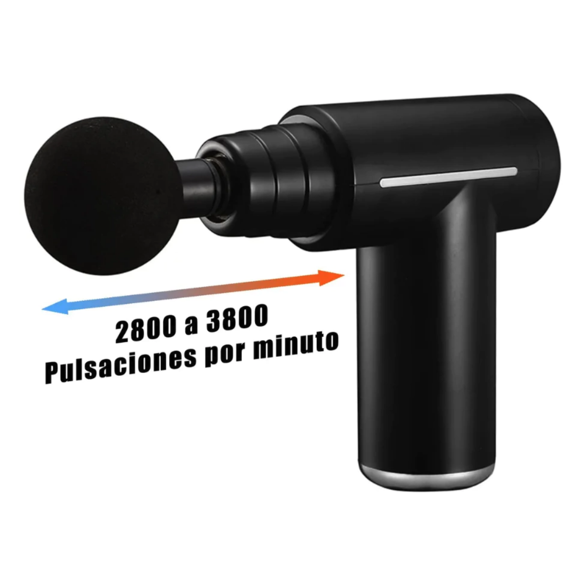 Pistola Masaje Muscular Con Terapia Calor Y Frio 6 Cabezales-2