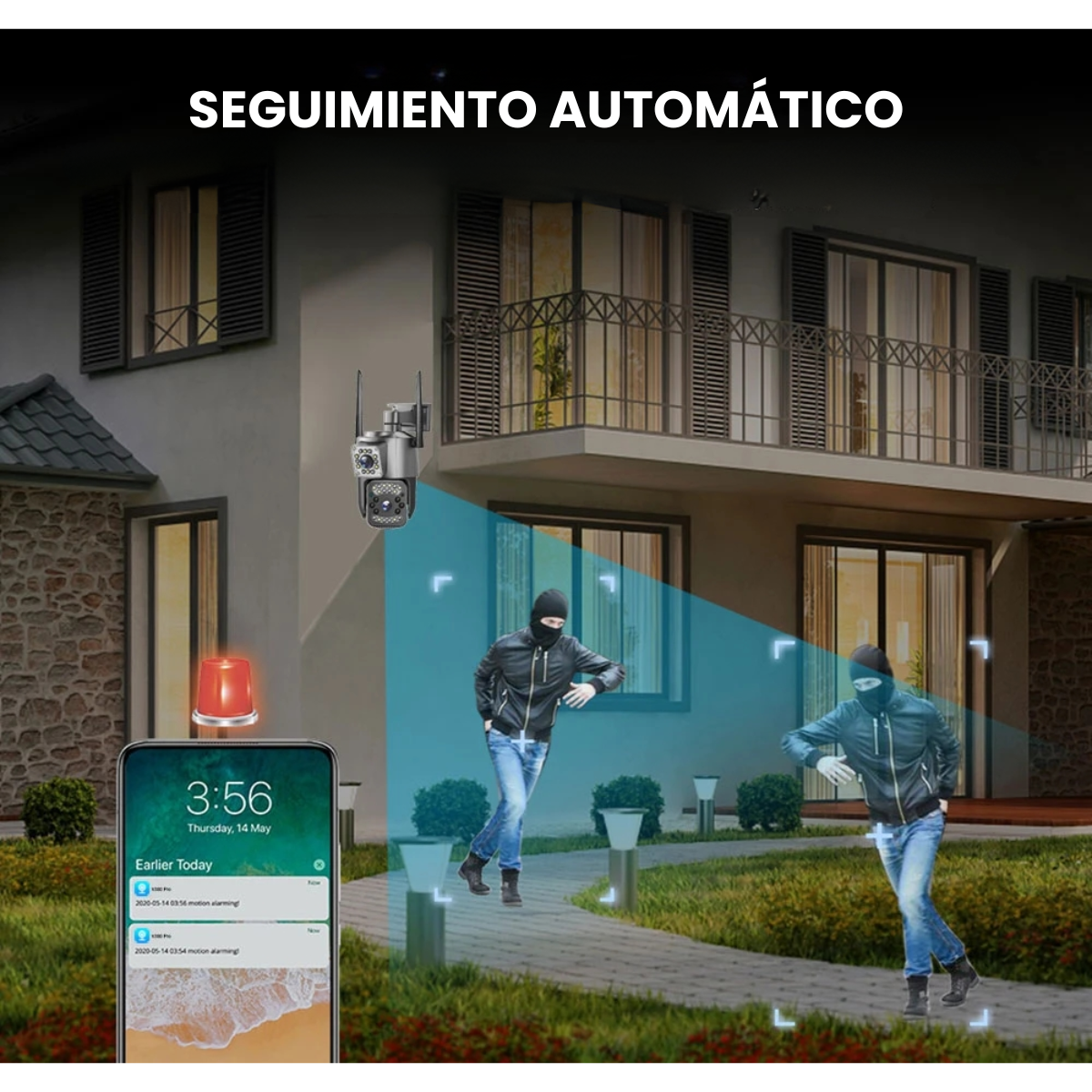 Camara De Seguridad Hogar Dual Conexion Chip Celular 4g-4