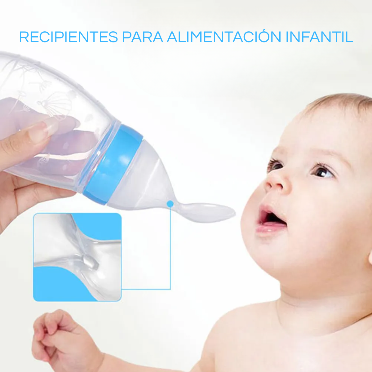 Mamadera De Silicona Con Cuchara Bebé-3