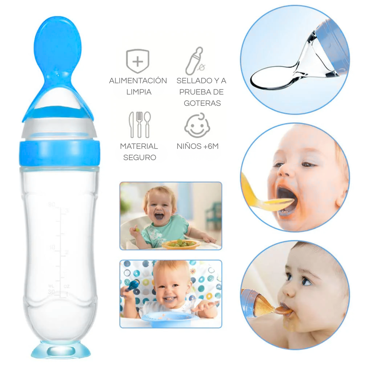 Mamadera De Silicona Con Cuchara Bebé-4