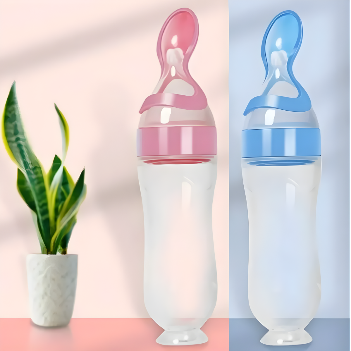 Mamadera De Silicona Con Cuchara Bebé-6