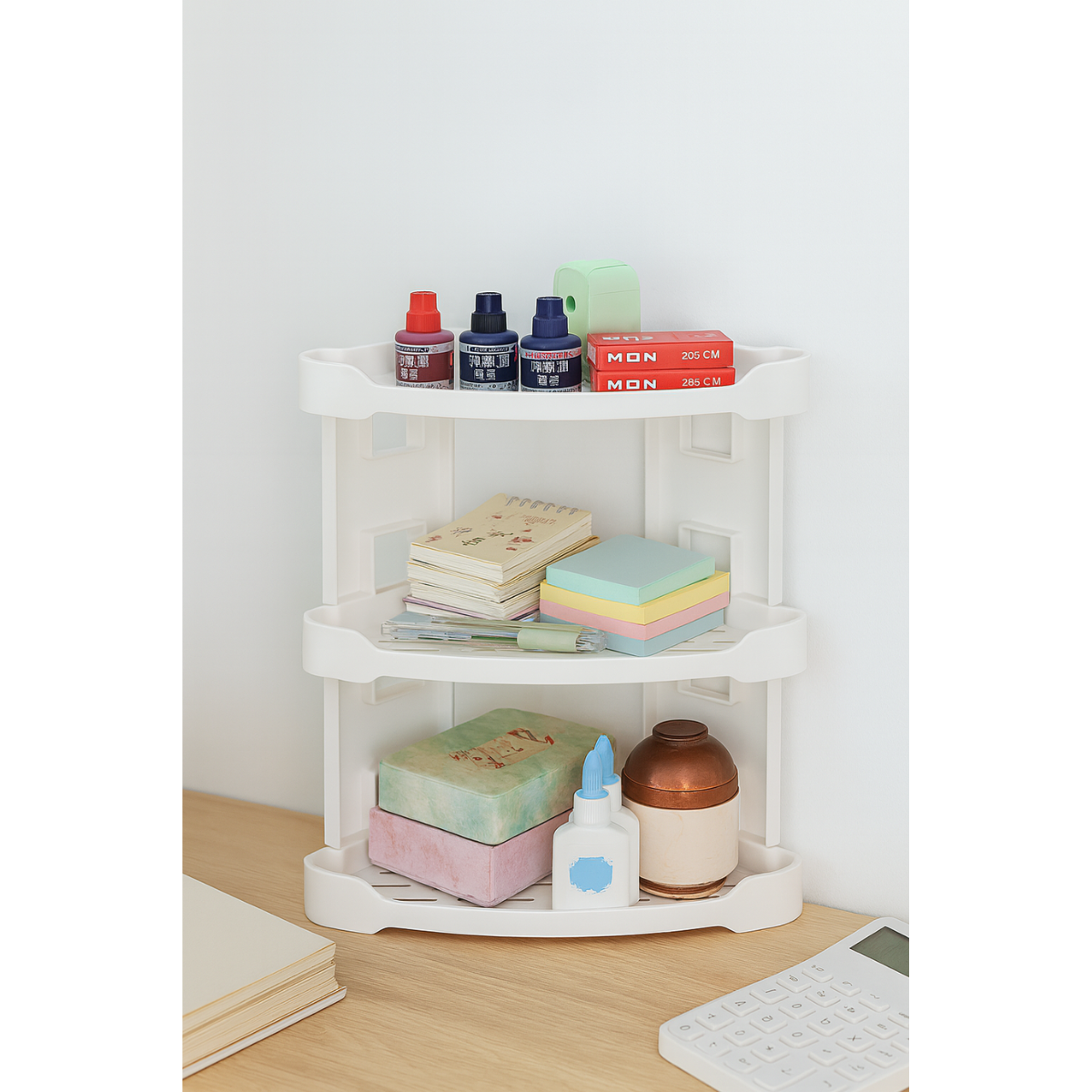 Esquinero Organizador De Baño Cosmético Maquillaje 3 Niveles-6