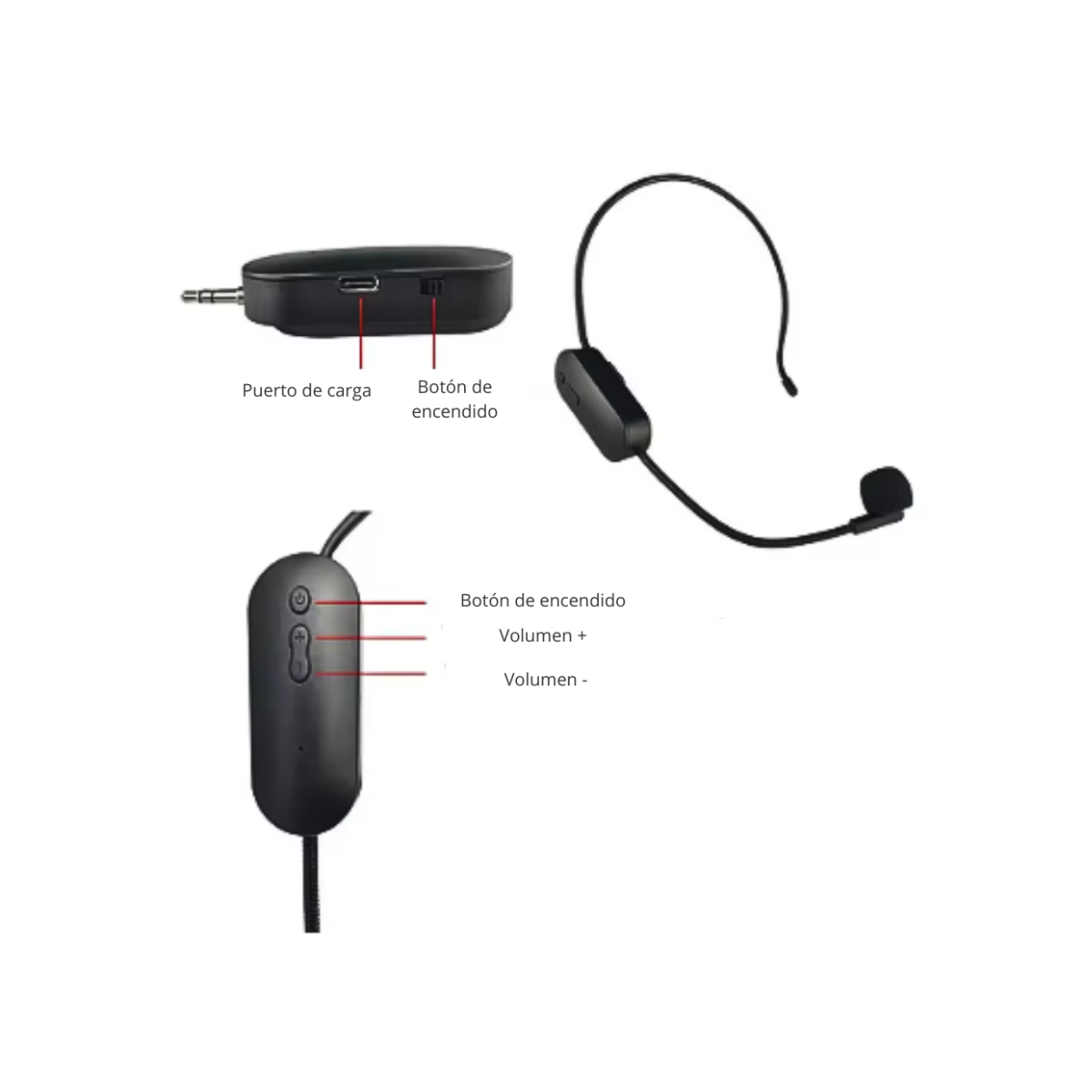 Microfono Megafono Inalambrico Amplificador De Voz Bluetooth-2