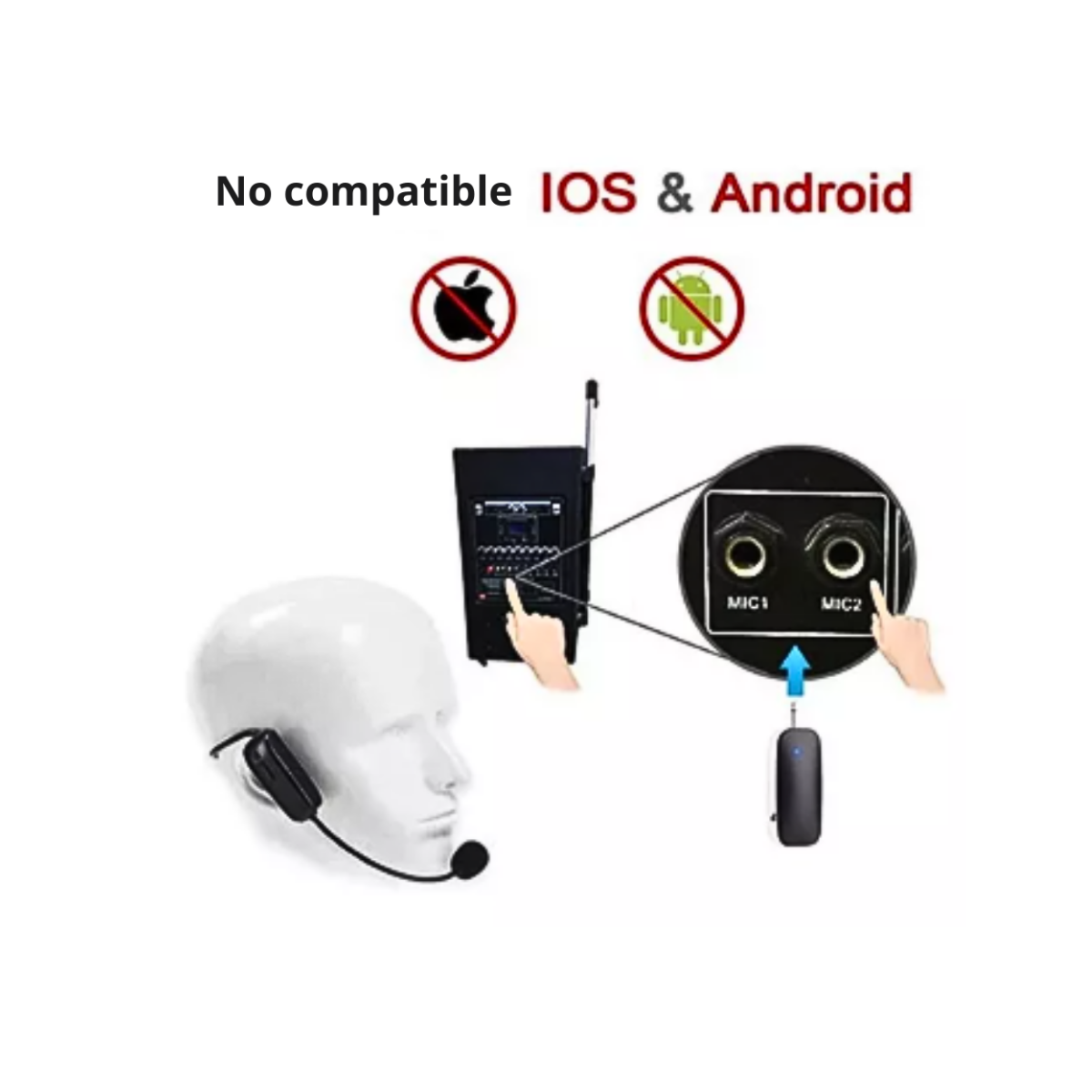 Microfono Megafono Inalambrico Amplificador De Voz Bluetooth-4