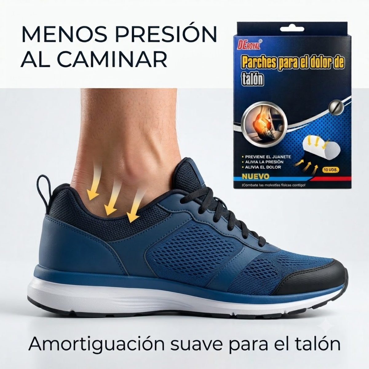 Pack 10 Parches Dolor De Talon Alivia Presion Y Fascitis-2