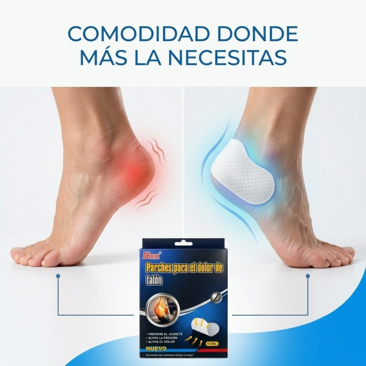 Pack 10 Parches Dolor De Talon Alivia Presion Y Fascitis-3