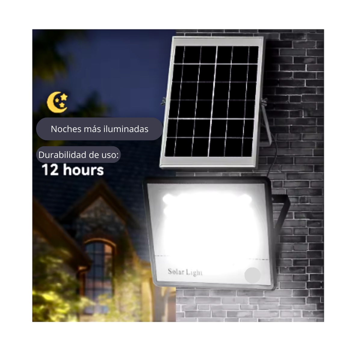 Foco Reflector Exterior Recarga Solar 300w Ahorra Energía-2