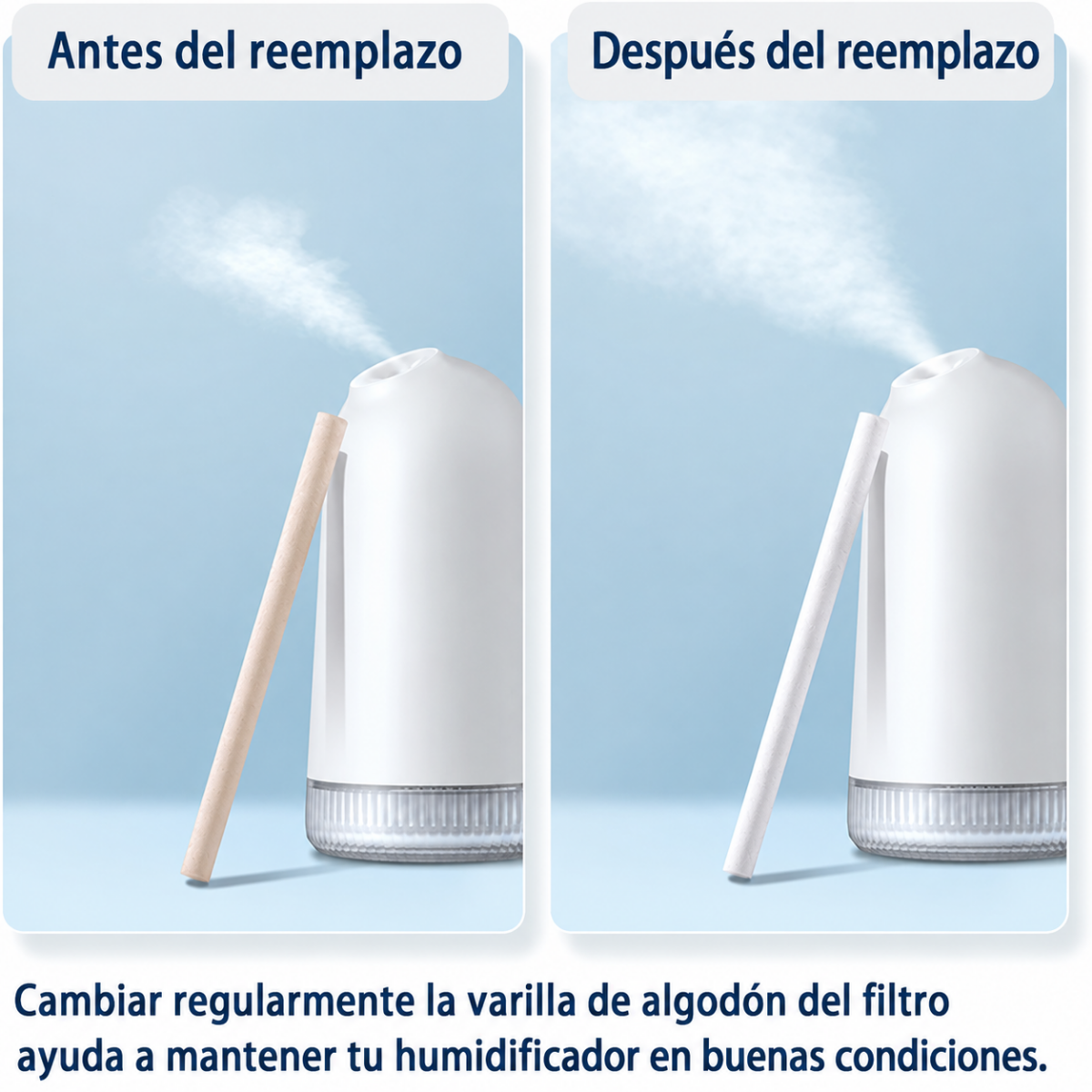 Repuesto 5 Filtros Bastoncillos Algodon Para Humidificador-1