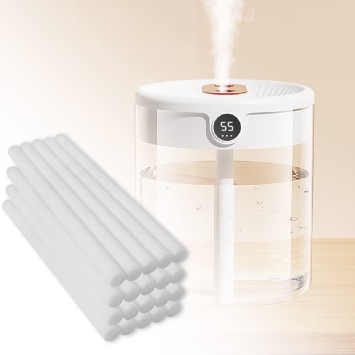 Repuesto 5 Filtros Bastoncillos Algodon Para Humidificador-3